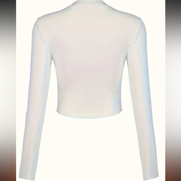 Womens Bow Cropped Crew Neck Coquette Size Medium - Picture 2 of 2